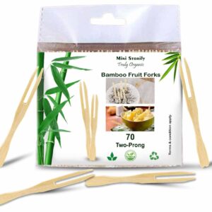 Bamboo Fruit Fork 9cm (3.5″) Set of 1(70 Sticks)