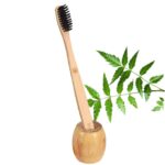 1 Bamboo toothbrush stand |1 Adult bamboo tooth brush(PACK OF 2)