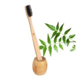 1 Bamboo toothbrush stand |1 Kids bamboo tooth brush(PACK OF 2)