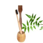 1 Bamboo toothbrush stand |1 Kids bamboo toothbrush|1 Pure Neem Tongue Cleaner/Tongue Scraper For Adult & Kid (PACK3)