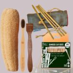 1 Bamboo Cotton Ear Buds 80 Stems/160 Swabs|1 Adult bamboo toothbrush|1 Pure Neem Tongue Cleaner|2 Loufah/loofah Pad|4 Bamboo Straw8″)