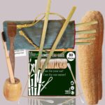 1 Bamboo Cotton Ear Buds 80 Stems|1 Kids Bamboo Tooth Brush|1 Bamboo brush Stand|1 Neem Tongue Cleaner Adult & Kid|2 Loufah6 Straw8inch)