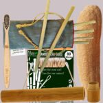 1 Bamboo Cotton ear buds/swabs|80 Stems|1 Kids bamboo tooth brush |1 bamboo travel case|2 LoufahSponge Body scrubber|6 Bamboo Straw8″)(