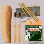 1 Bamboo Cotton ear buds/swabs |80 Stems |2 Adult bamboo tooth brush|2 Loufah/loofah Pads4 Bamboo Straw (8 inch) (PACK OF 9)