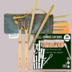 1 Bamboo Cotton ear bud/swab|80 wood stem/160 Swab|2 Kids bamboo toothbrush|6 Bamboo Straw (8″) (PACK OF 9)
