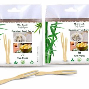 Bamboo Fruit Fork 9cm (3.5″) Set of 2(140 Sticks)