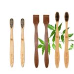 2 Adult bamboo tooth brush|2 Kids bamboo tooth brush|2 Neem Tongue Scraper (PACK OF 6)
