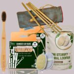 2 Bamboo Cotton ear buds/swabs |80 Stems |1 Adult bamboo tooth brush|2 Oval Loofah/Loufah Pads4 Bamboo Straw (8 inch) (PACK OF 9)
