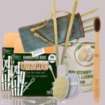 2 Bamboo Cotton Ear Buds 80 Wood Stems/160 Swabs|1 Adult Bamboo toothbrush|2 Oval Loofah Sponge Body Scrubber|6 Bamboo Straw(8 inch)