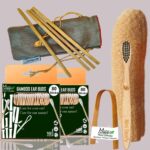2 Bamboo Cotton ear buds/swabs|80 Stems|1 Kids bamboo tooth brush|1 bamboo tongue cleaner|2 Loufah/loofah PadsBody scrubber|4 Straw8 inch)