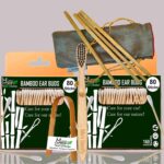 2 Bamboo Cotton Ear Buds/swabs|80 Stems|1 Kids Bamboo Tooth BrushCharcoal Soft Bristles,Oral Cleaning|1 Bamboo Tongue Cleaner|4 Straw8″)