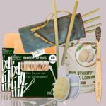 2 Bamboo Cotton Ear Buds/swabs|80 Stems|1 Kids Bamboo Tooth Brush |2 Oval Loofah Sponge Body Scrubber|6 Bamboo Straw (8 inch) (Pack11)