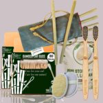 2 Bamboo Cotton Ear Buds/swabs|80 Stems|2 Kids Bamboo Tooth Brush |2 Oval Loofah Sponge Body Scrubber|6 Bamboo Straw (8 inch) (Pack12)