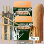 2 Bamboo Cotton Ear Buds 80 Stems/160 Swabs|2 Kids Bamboo toothbrush|2 Bamboo Tongue Cleaner|2 LoufahSponge Body Scrubber|6 Bamboo Straw8″)