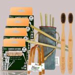 4 Bamboo Cotton Ear bud/swab|80 Wood stem/160 Swab|2 Adult Bamboo toothbrush |2 Bamboo Tongue Cleaner|6 Bamboo Straw(8 inch)