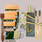 4 Bamboo Cotton ear buds/swabs|80 Stems|2 Kids bamboo tooth brushOral cleaning|2 Neem Tongue Scraper|2 Oval Loofah Pad|6 Bamboo Straw8″)