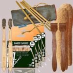 4 Bamboo Cotton Ear Buds 80 Stems/160 Swabs|2 Kids bamboo toothbrush|2 Pure Neem Tongue Cleaner|2 Loufah/loofah Pad|4 Bamboo Straw8″)