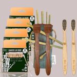 4 Bamboo Cotton Ear Buds 80 Wood Stems/160 Swabs|2 Kids Bamboo toothbrush |2 Neem Tongue Scraper for Adults & Kids|6 Bamboo Straw(8 inch)