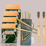 4 Bamboo Cotton Ear bud/swab|80 Wood stem/160 Swab|2 Kids Bamboo toothbrush|6 Bamboo Straw (8″) (Pack of 12)
