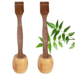 2 Bamboo toothbrush stand|2 Pure Neem Tongue Cleaner/Tongue Scraper Oral/Mouth Care,Reduce Bad Breath,100% BPA Free & Hygiene Protection
