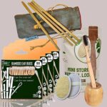 4 Bamboo Cotton Ear Buds 80 Stems|1 kid bamboo toothbrush|1 Bamboo toothbrush stand|1 Pure Neem Tongue Cleaner|2 Oval Loofah|4 straw