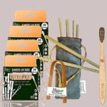 4 Bamboo Cotton Ear bud/swab|80 Wood stem/160 Swab|1 Kids Bamboo toothbrush |1 Bamboo Tongue Cleaner|6 Bamboo Straw(8 inch)