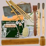 2 Bamboo Cotton ear buds/swabs|80 Stems|2 Kids bamboo tooth brush|1 bamboo travel case|1 Pure Neem Tongue Cleaner|2 Oval Loofahs