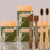 4 Bamboo Cotton ear buds/swabs|80 wood Stems/160 Swabs|2 Adult bamboo tooth brush|2 Neem Tongue Scraper (PACK8)