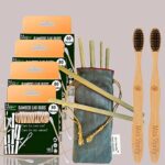 4 Bamboo Cotton Ear bud/swab|80 Wood stem/160 Swab|2 Adult Bamboo toothbrush Natural, |6 Bamboo Straw(8 inch)