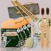 4 Bamboo Cotton Ear Buds 80 Wood Stems/160 Swabs|2 Adult bamboo toothbrush|2 Oval Loofah Sponge Body scrubber|4 Bamboo Straw(8 inch)