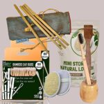 2 Bamboo Cotton ear buds/swabs|80 Stems|1 Kids bamboo tooth brush|1 Bamboo toothbrush stand|1 Pure Neem Tongue Cleaner|2 Oval Loofahs 4Straw