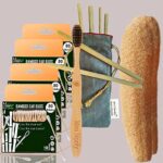 4 Bamboo Cotton ear bud/swab|80 Stems/160 swab|1 Adult bamboo tooth brush Soft Bristles,,|2 Loofah Pad|6 Straw8″)