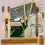 2 Bamboo Cotton Ear Buds 80 Wood Stems/160 Swabs|2 Kids Bamboo toothbrush |1 Bamboo Travel case|1 Pure Neem Tongue Cleaner|2 Oval Loofah