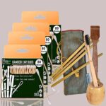 4 Bamboo Cotton Ear Buds 80 Stems|1 Kids bamboo tooth brush|1 Bamboo brush Stand|1 Pure Neem Tongue Cleaner|4 Straw8″)