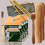 4 Bamboo Cotton Ear Buds 80 Stems/160 Swabs|1 Kids bamboo toothbrush|1 Pure Neem Tongue Cleaner|2 Loufah/loofah Pad|4 Bamboo Straw8″)