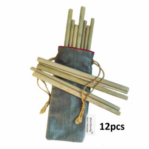 Bamboo Straws (8 inch) 12 pcs
