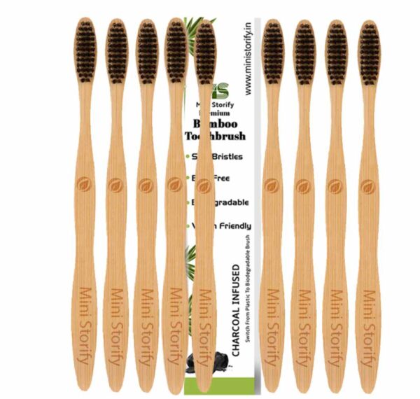 9 adult Bamboo Toothbrush