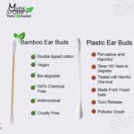 1 Bamboo Cotton Ear Buds 80 Wood Stems/160 Swabs |1 Kids Bamboo Tooth Brush (Pack of 2)