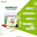 Bamboo Fruit Fork 9cm (3.5″) Set of 5(350 Sticks)