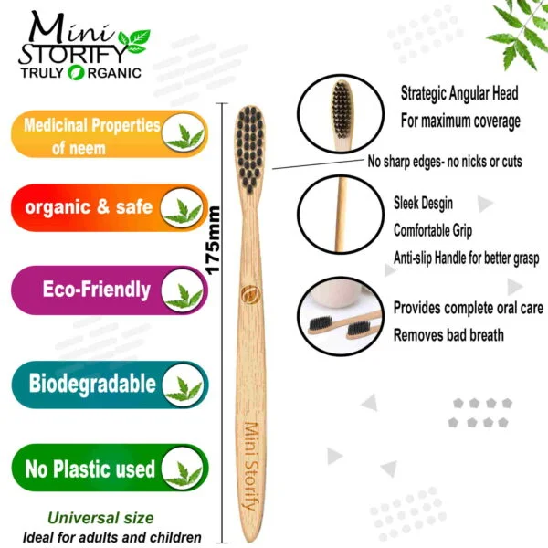 1 Neem Pocket & 1 Shampu Comb 1 Kids bamboo toothbrush1 Neem tongue Cleaner - Image 4