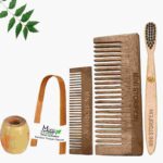 1 Neem Pocket & 1 Shampu Comb 1 Kids bamboo toothbrush1 Bamboo tongue cleaner1 Bamboo brush stand
