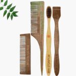 1 Neem Pocket & 1 Tail Comb 1 Adult bamboo toothbrush1 Neem tongue Cleaner