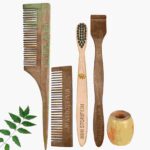 1 Neem Pocket & 1 Tail Comb 1 Kidsbamboo toothbrush1 Neem tongue Cleaner1 Bamboo brush stand