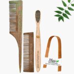 1 Neem Pocket & 1 Tail Comb 1 Kids bamboo toothbrush1 Bamboo tongue cleaner