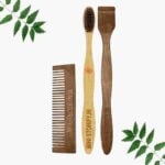 1 Neem Pocket Comb 1 Adult bamboo toothbrush1 Neem tongue Cleaner