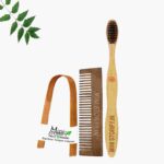 1 Neem Pocket Comb 1 Adult bamboo toothbrush1 Bamboo tongue cleaner