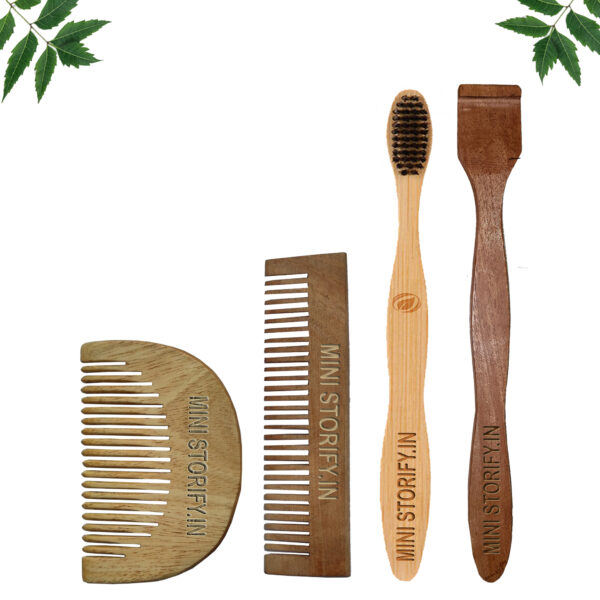 1.Neem.Beard.&.1.Pocket.Comb.1.Adult.bamboo.toothbrush1.Neem.tongue.Cleaner