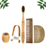 1 Neem Beard & 1 Pocket Comb 1 Adult bamboo toothbrush1 Bamboo tongue cleaner1 Bamboo brush stand
