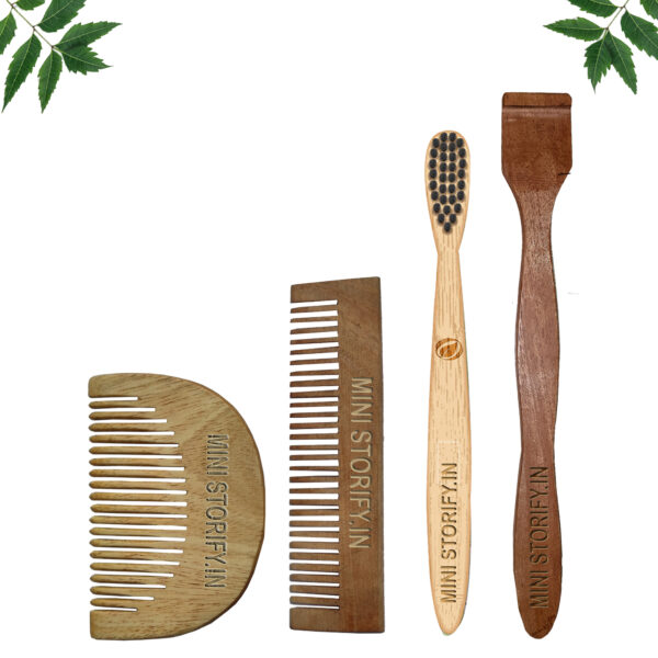 1.Neem.Beard.&.1.Pocket.Comb.1.Kids.bamboo.toothbrush1.Neem.tongue.Cleaner