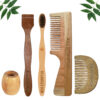 1.Neem.Beard.&.1.Handle.Comb.1.Adult.bamboo.toothbrush1.Neem.tongue.Cleaner1.Bamboo.brush.stand